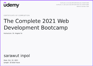 The Complete 2021 Web Development  Bootcamp